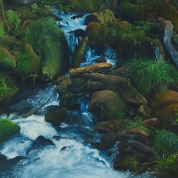 Umpqua Forest Stream
oil on canvas
40” x 30”